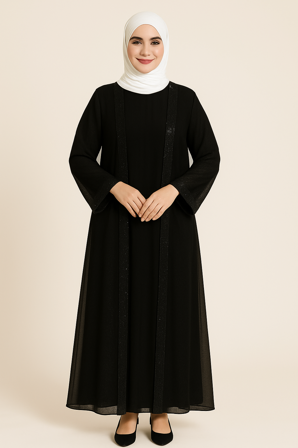 Double Abaya - Black Inner