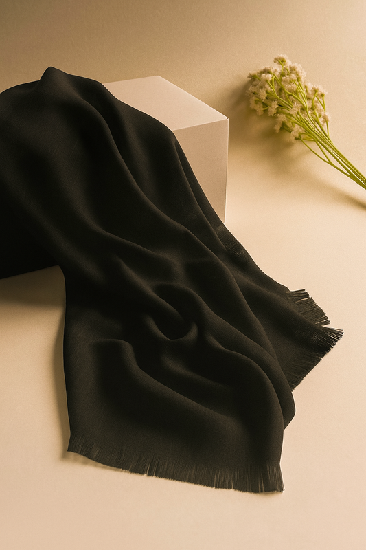 Turkish Lawn Hijab - Black