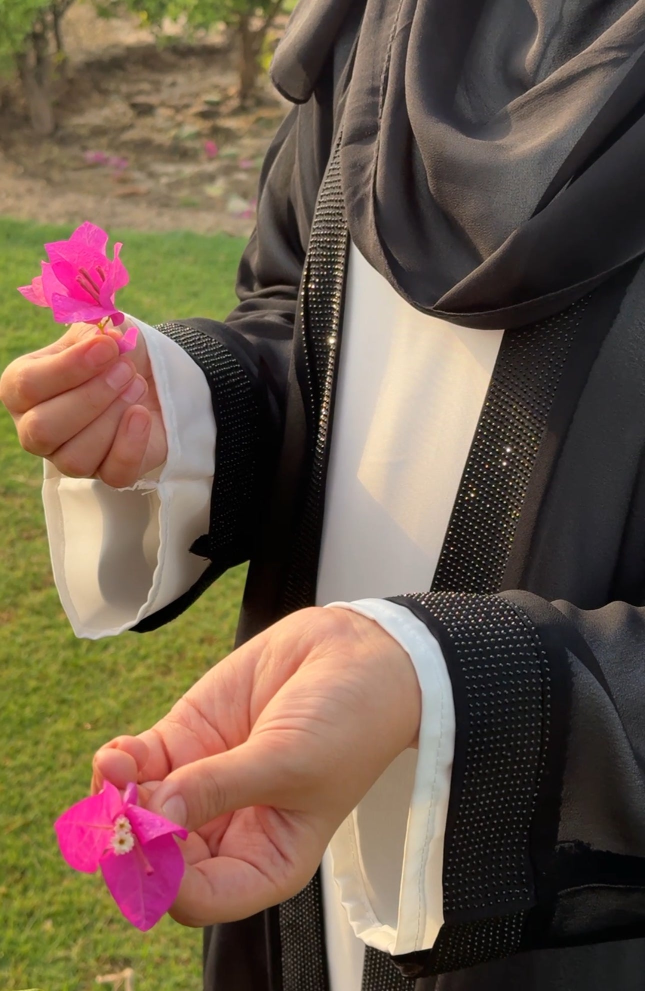 Double Abaya - White Inner