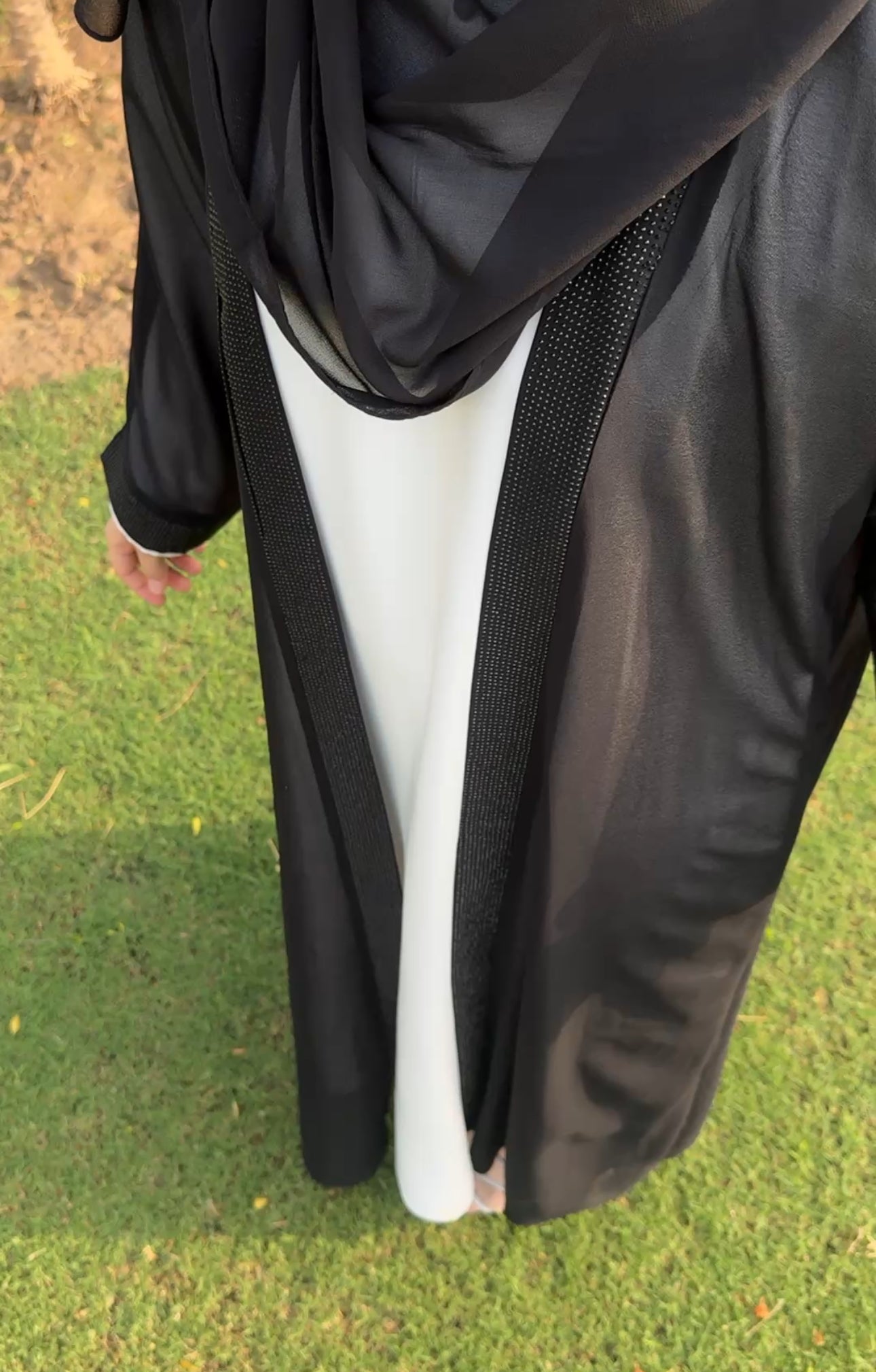 Double Abaya - White Inner