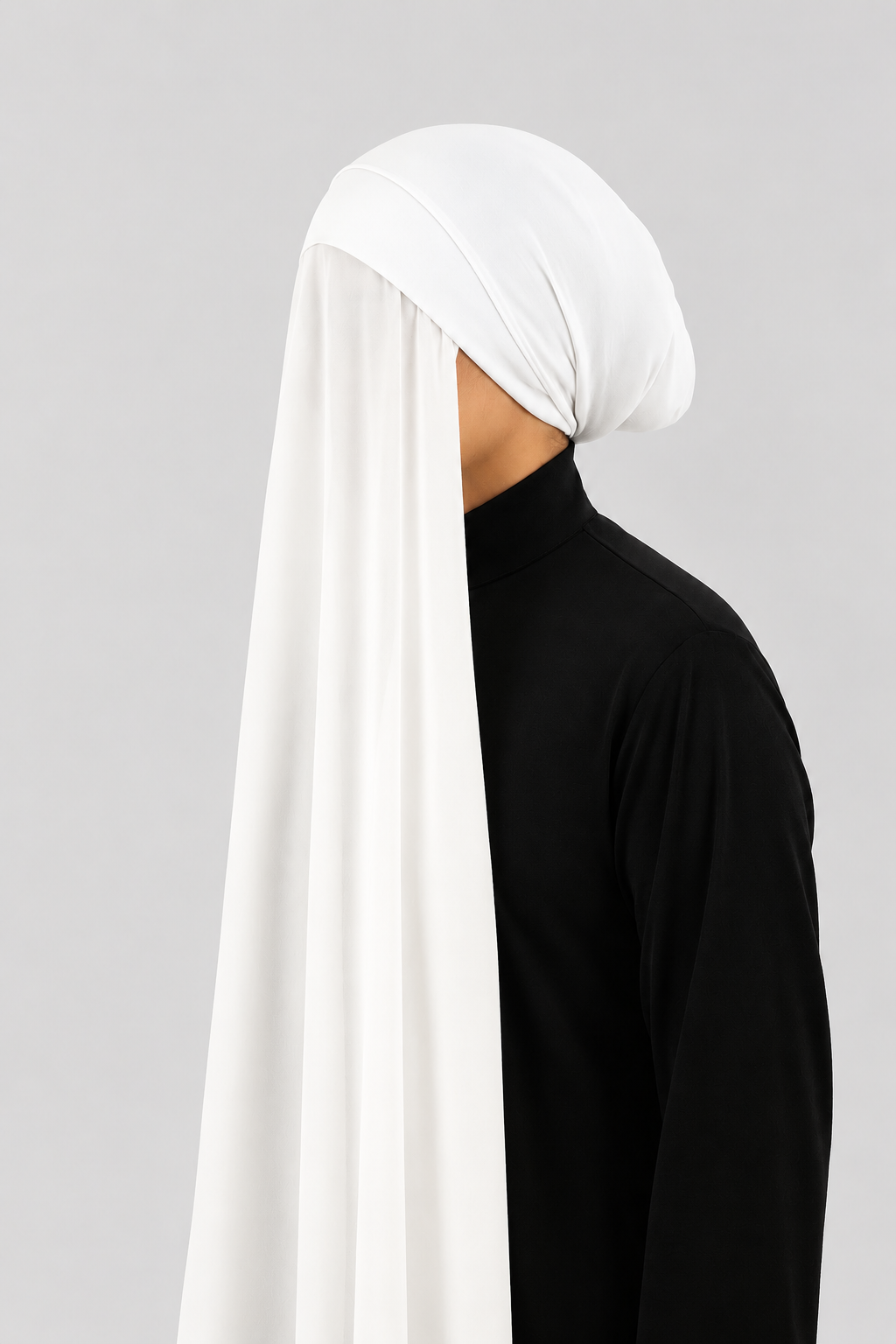 Georgette Hijab With Cap Attached