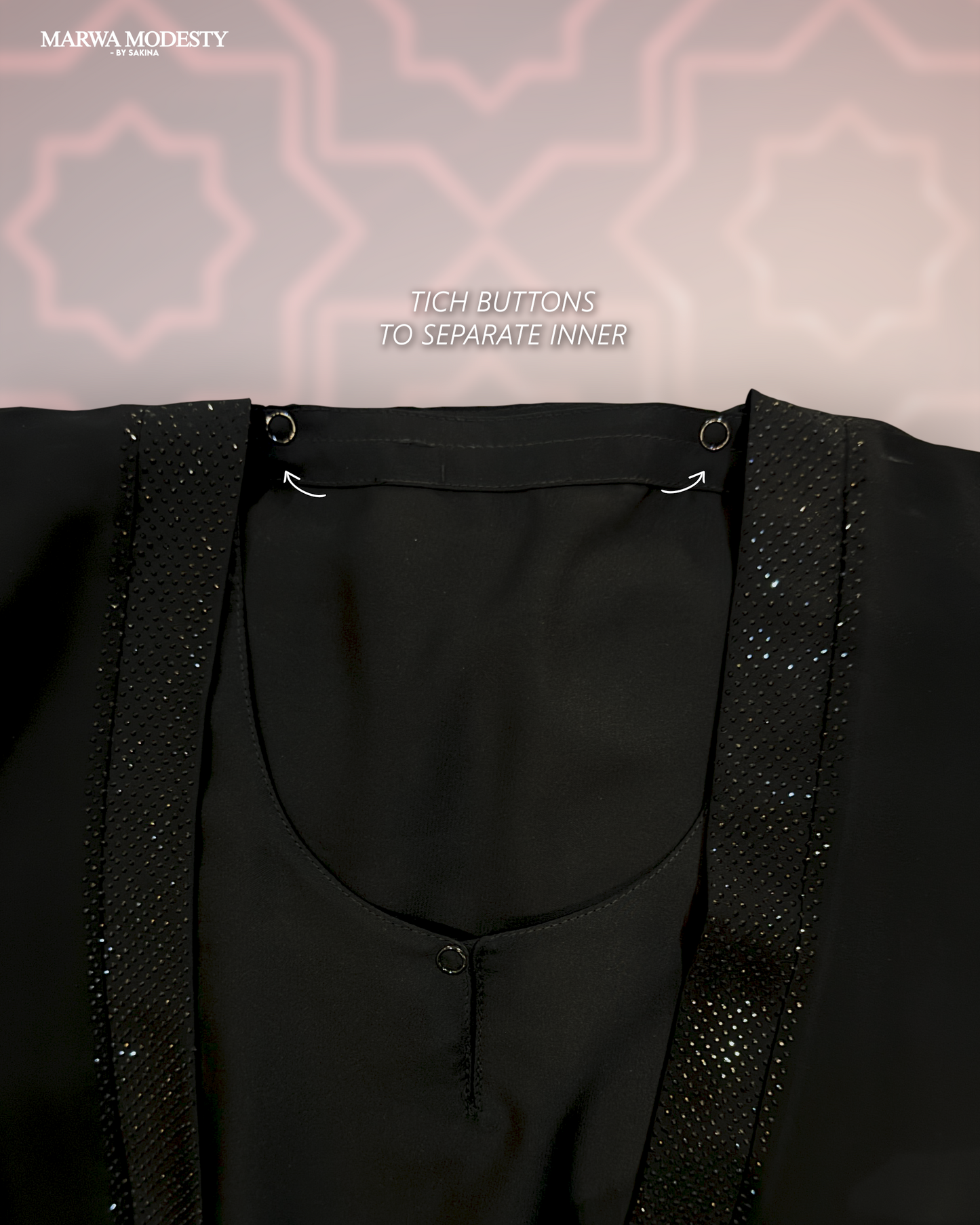 Double Abaya - Black Inner