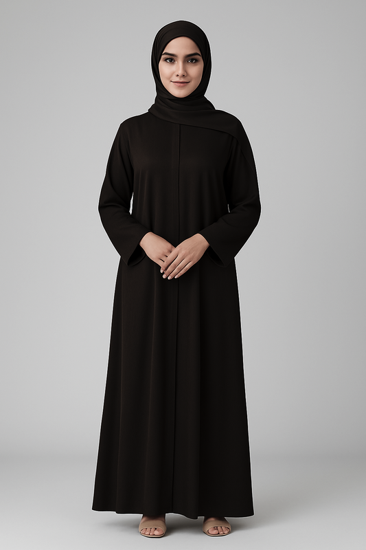 Abaya - Dark Brown with Hijab & Cap