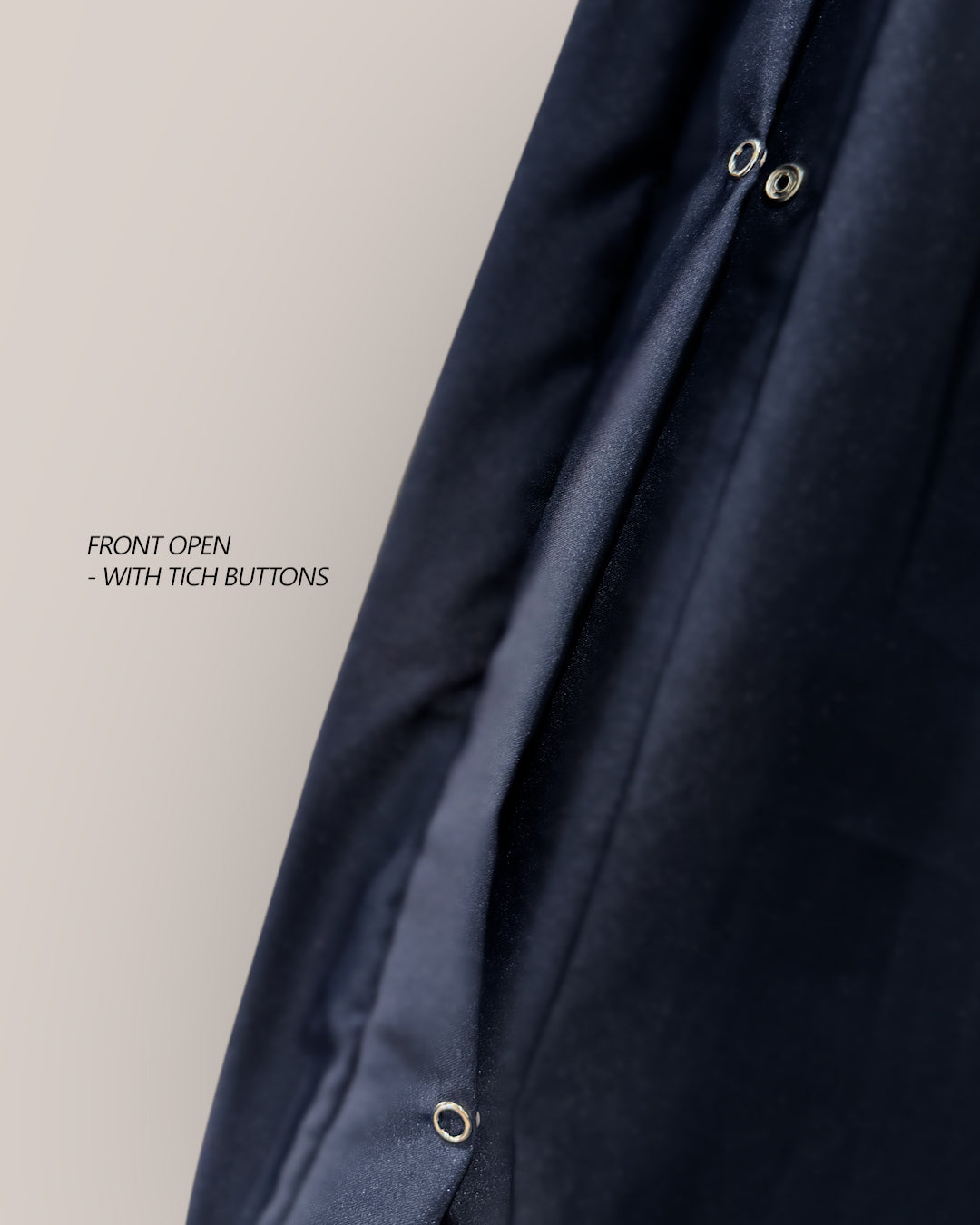 Abaya - Navy Blue with Hijab & Cap