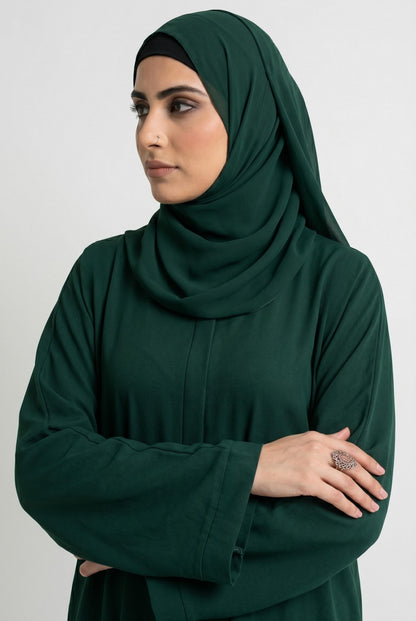 Front Open - Abaya with Hijab & Cap