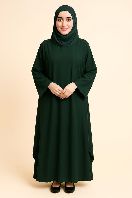 Abaya (Kaftan with Stones) - Bottle Green