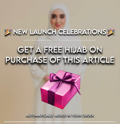 Kaftan - Off White (Free Hijab🎁)