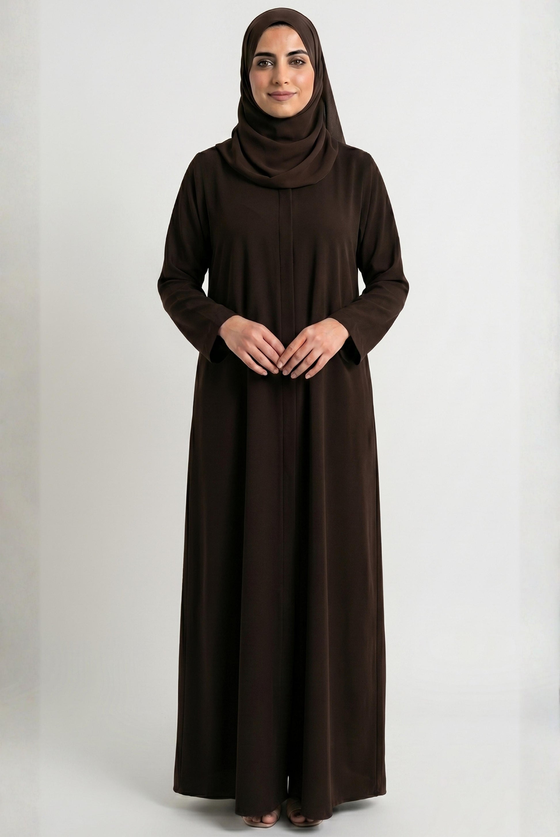 abaya dark brown