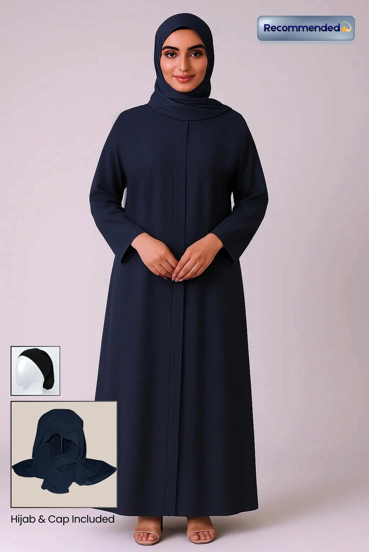 Abaya zinc with hijab and cap