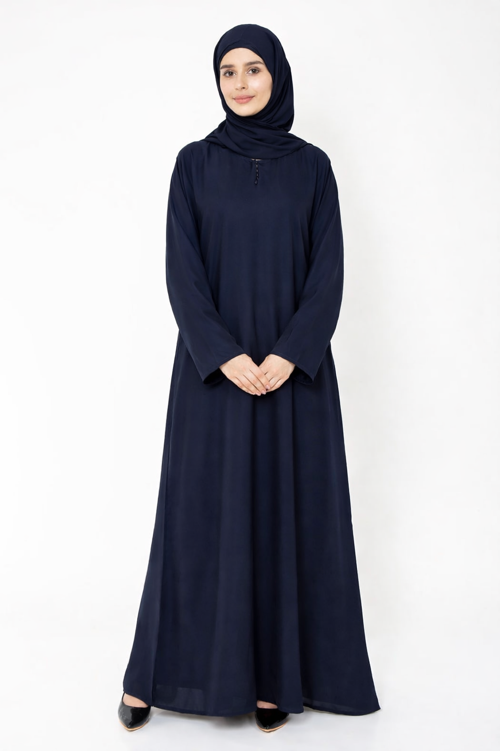 Closed Abaya - Navy Blue