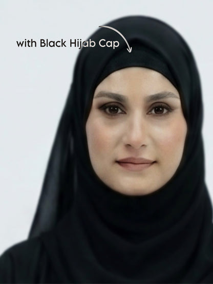 Front Open Abaya - Black