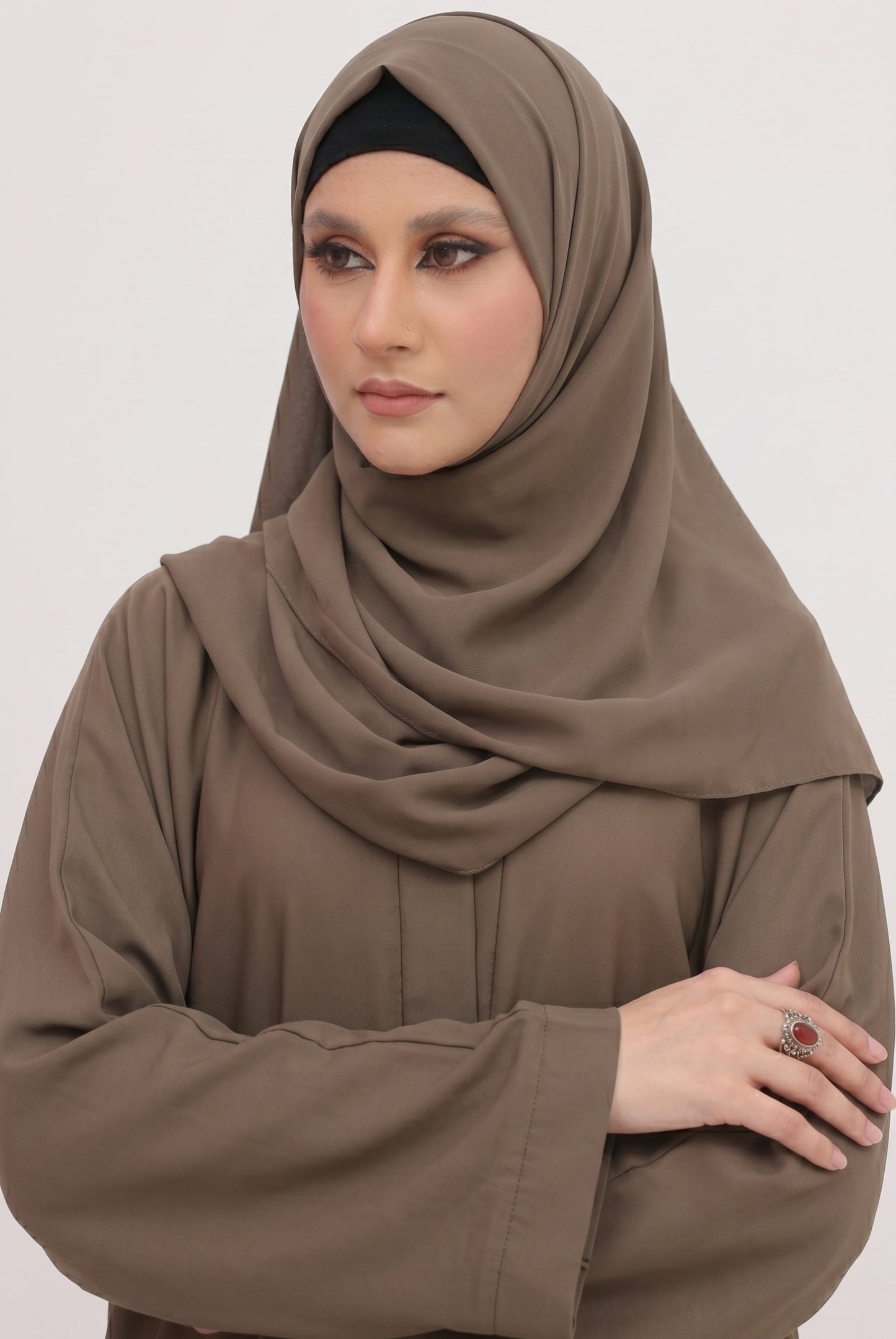 Abaya - Camel with Hijab & Cap
