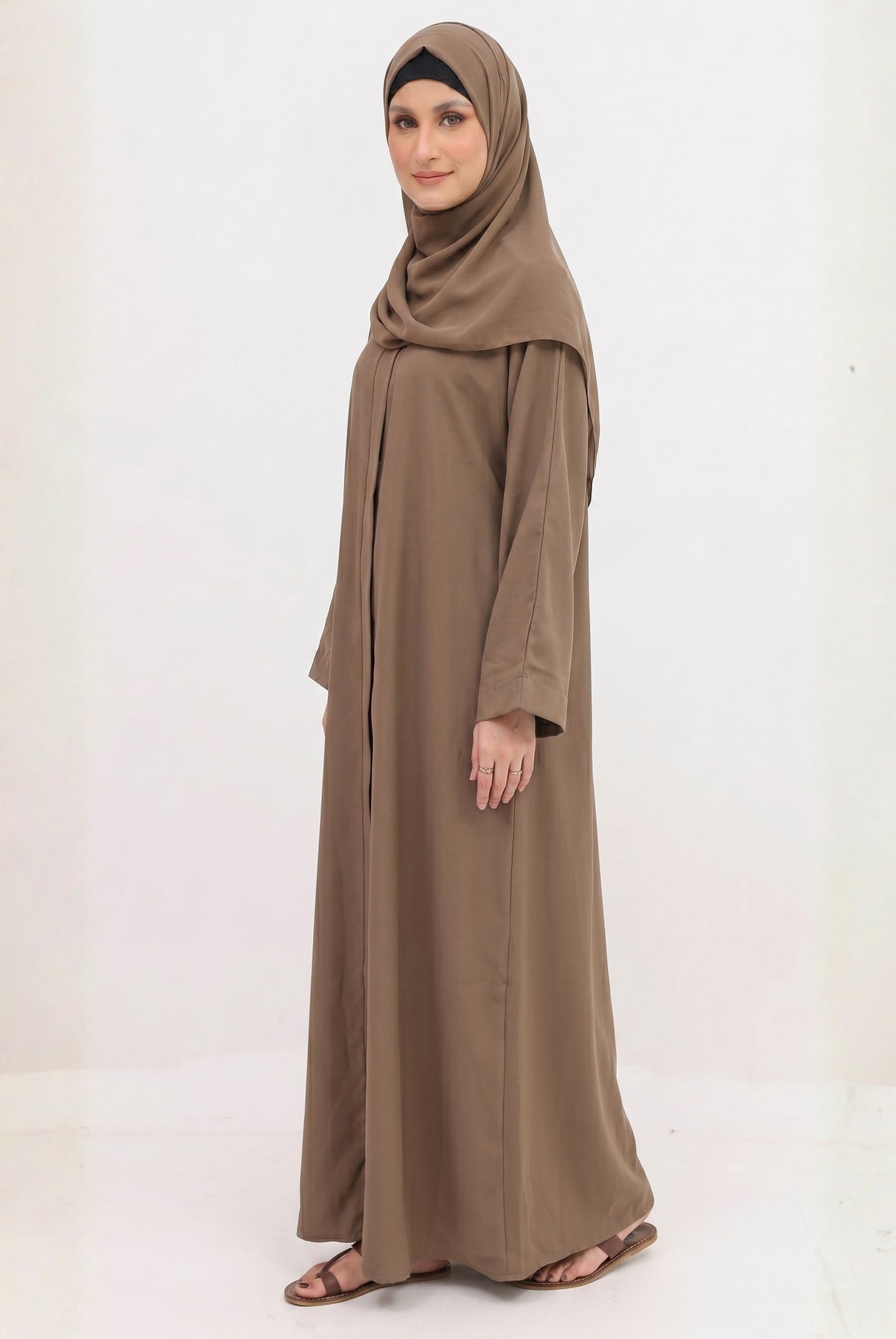 Abaya - Camel with Hijab & Cap