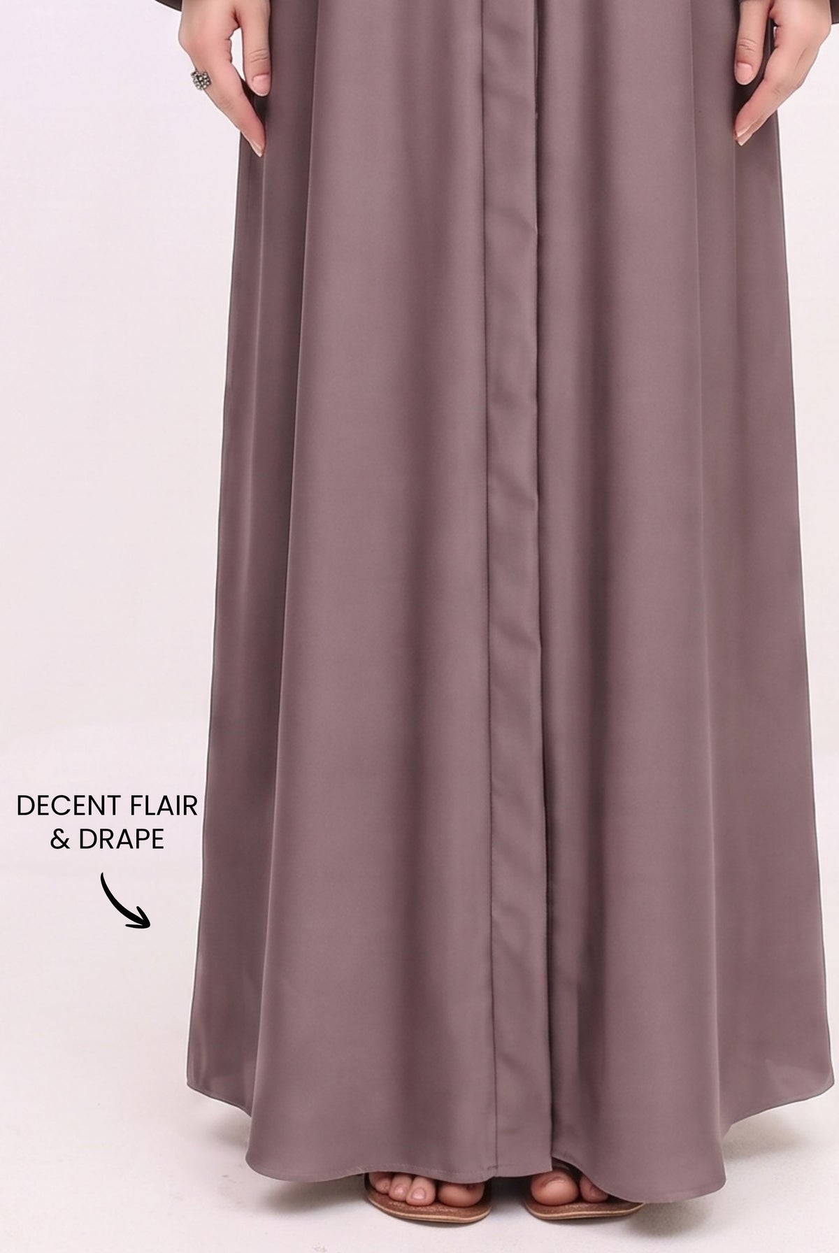 Front Open Abaya - Light Pink (with side pocket)