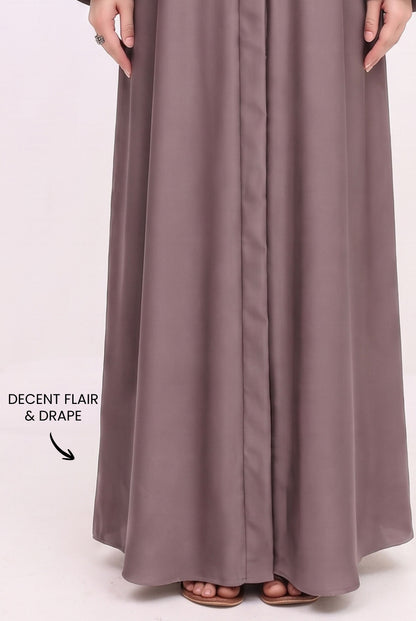 Front Open Abaya - Light Pink (with side pocket)