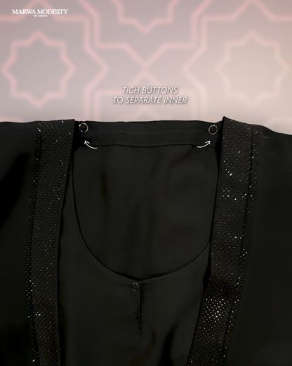 Double Abaya - Black Inner
